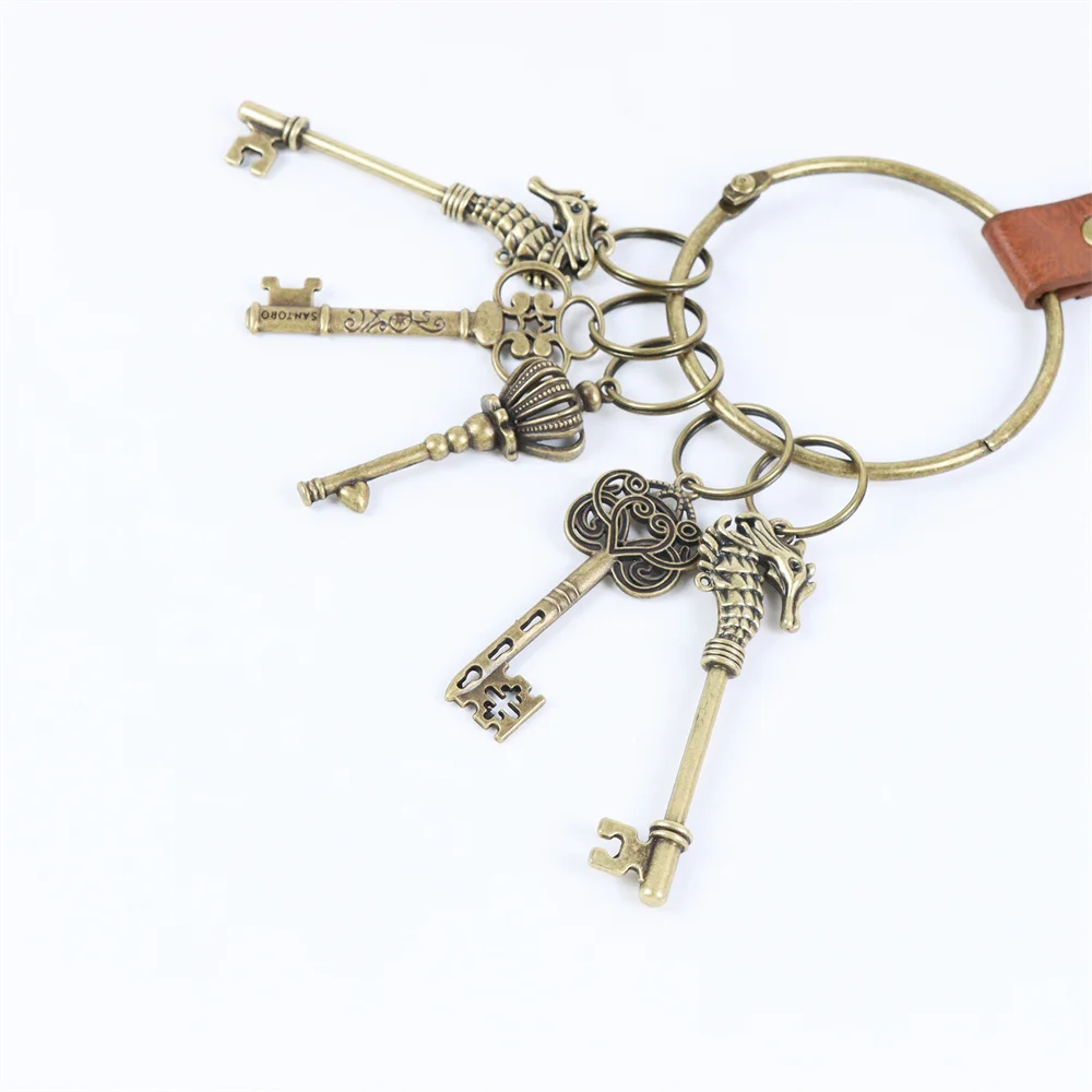 Retro-Schlüsselanhänger aus Metall, kreisförmige Ringe, Cosplay-Gürtel, mittelalterliche Kleidung, Accessoires, Renaissance-Stil, Schlüsselanhänger, Gürtel für Kostüme – Detail 10