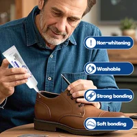 กาวซ่อมรองเท้า กาวรองเท้ากันน้ําที่แข็งแกร่งสําหรับการซ่อมแซมอย่างรวดเร็วบนรองเท้าผ้าใบและรองเท้ากลางแจ้ง รองรับวัสดุทั้งหมด 2