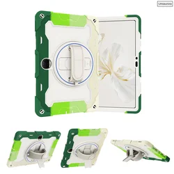Heavy Duty Rugged Tablet Case with Stand and Strap, Shockproof  for 11.5-12.3 Inch Tablets (01 Rainbow Green)