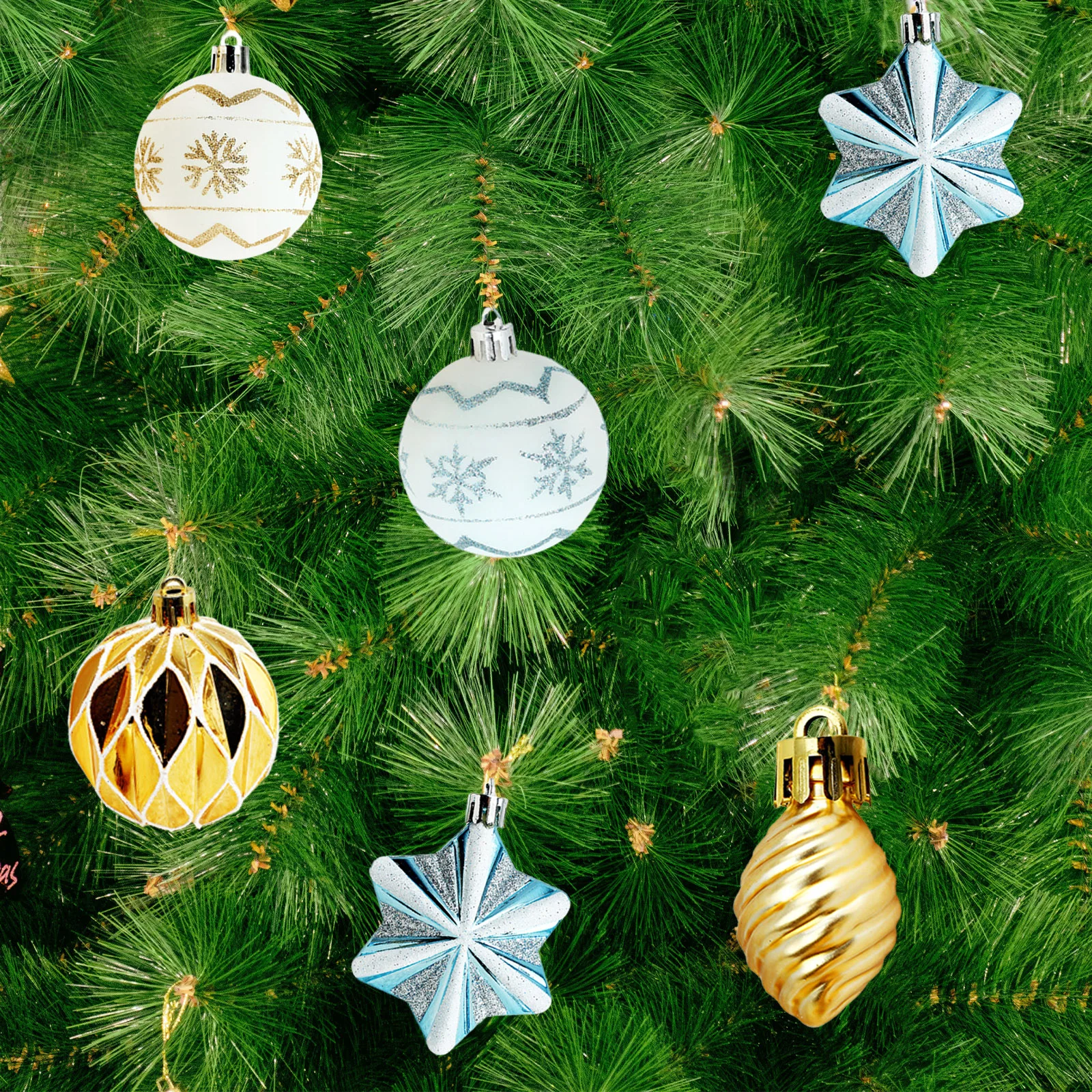 

Рождественские пластиковые подвесные шары, рождественские шары, 87 шт., праздничное многоразовое украшение красного и белого цветов