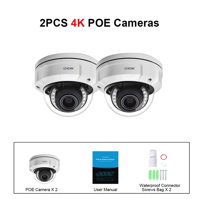 2PCS 4K POE