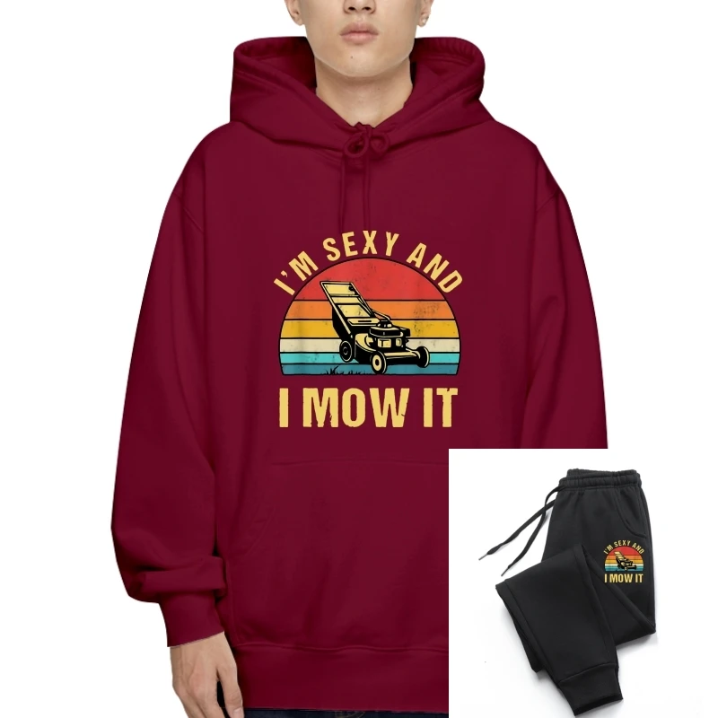 

I'M Sexy And I Mow It Lawn Mowing Landscapers Vintage Black SweaHoody Sweatshirt Hoodie S-3Xl Personality Custom SweaHoody Sweat