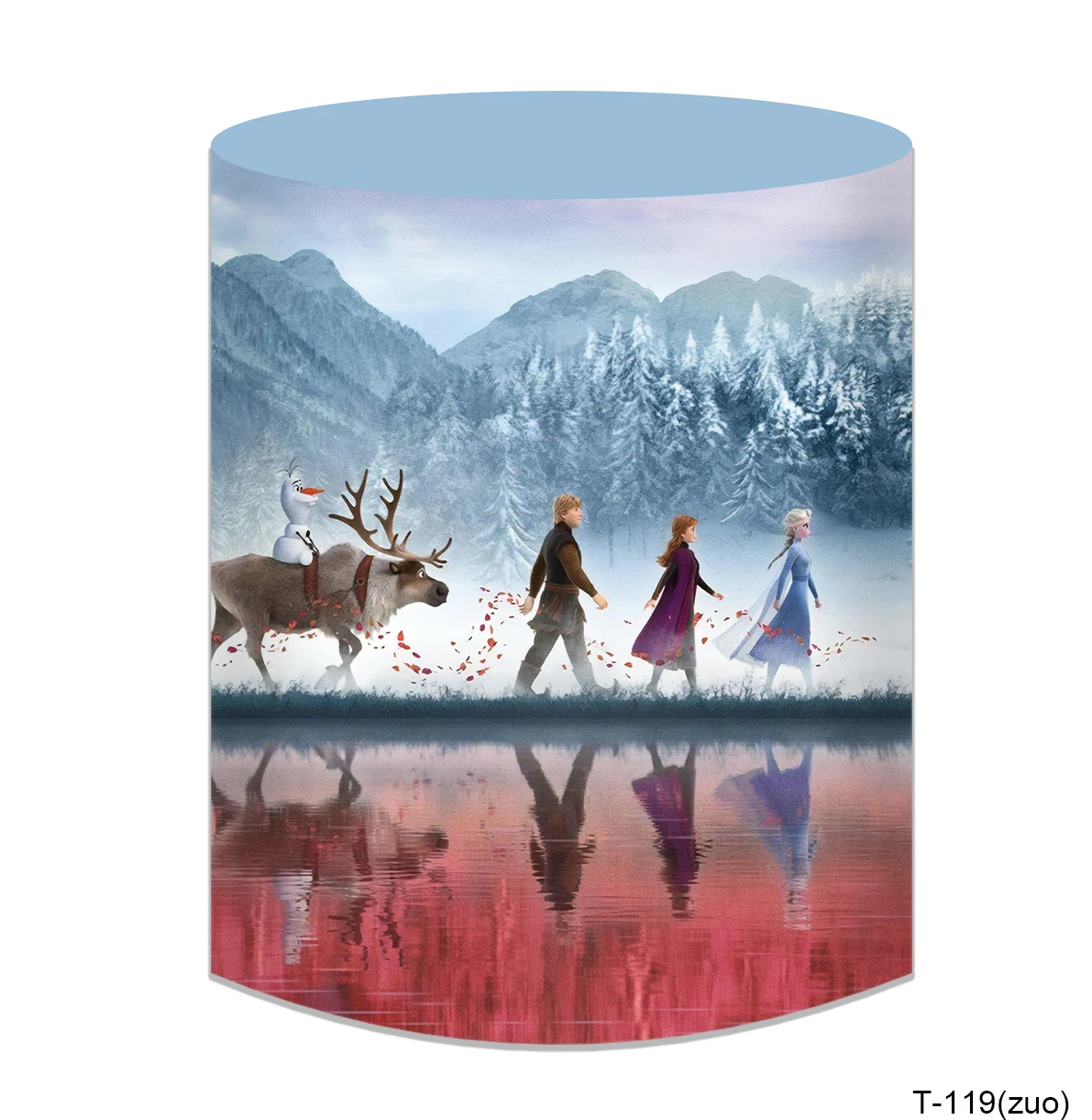 Fundos de festa para meninas, Floco de neve, Gelo de neve, Cilindro,  Redonda, Círculo, Frozen, Elsa, Anna, Princesa, Inverno - AliExpress, image size:1191x1221