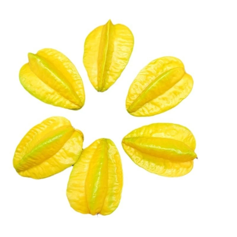 Simulazione Carambola Simulazione Artificiale Starfruit Modello Frutta Finta Decorazioni Per Casa