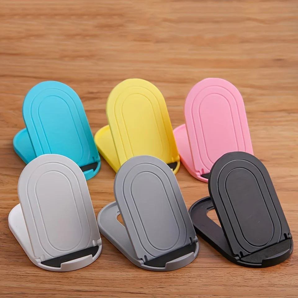 6-Color Foldable Plastic Phone and Tablet Stand - Universal Desktop Holder