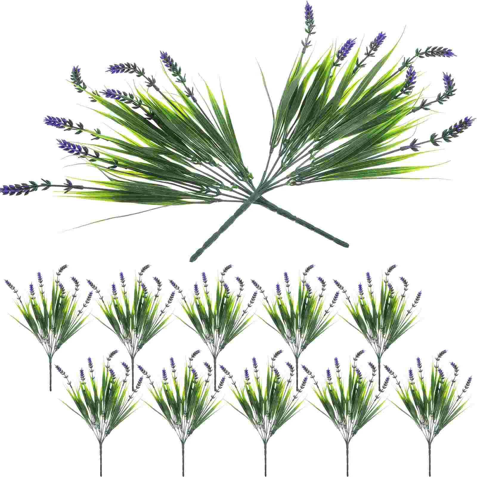 

12pcs Simulated Lavender Stem Decors Artificial Lavender Picks Decors Fake Flower Model