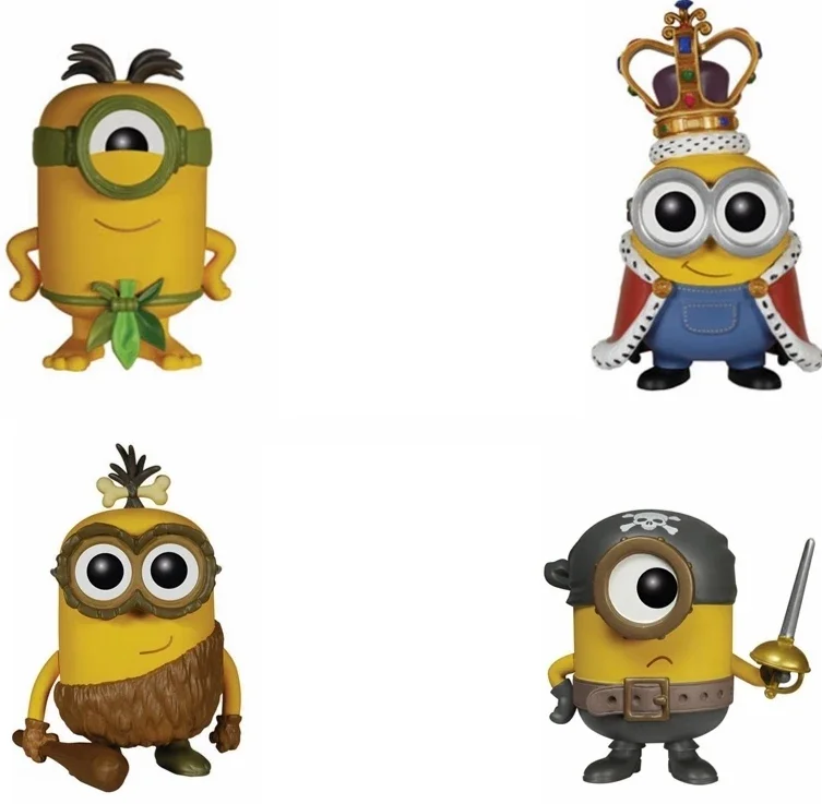 Funko Pop Toys Au Naturel #167 King Bob #168 Cro-Minion #169 Eye,Matie #170 Action Character Model Figure For Kid Gift