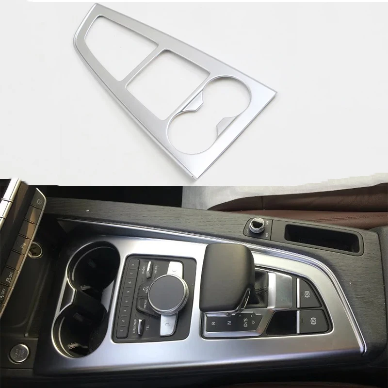 

For Audi A4L 2017 2018 ABS Chrome Center Console Gear Box Panel Cover Trim Interior Mouldings