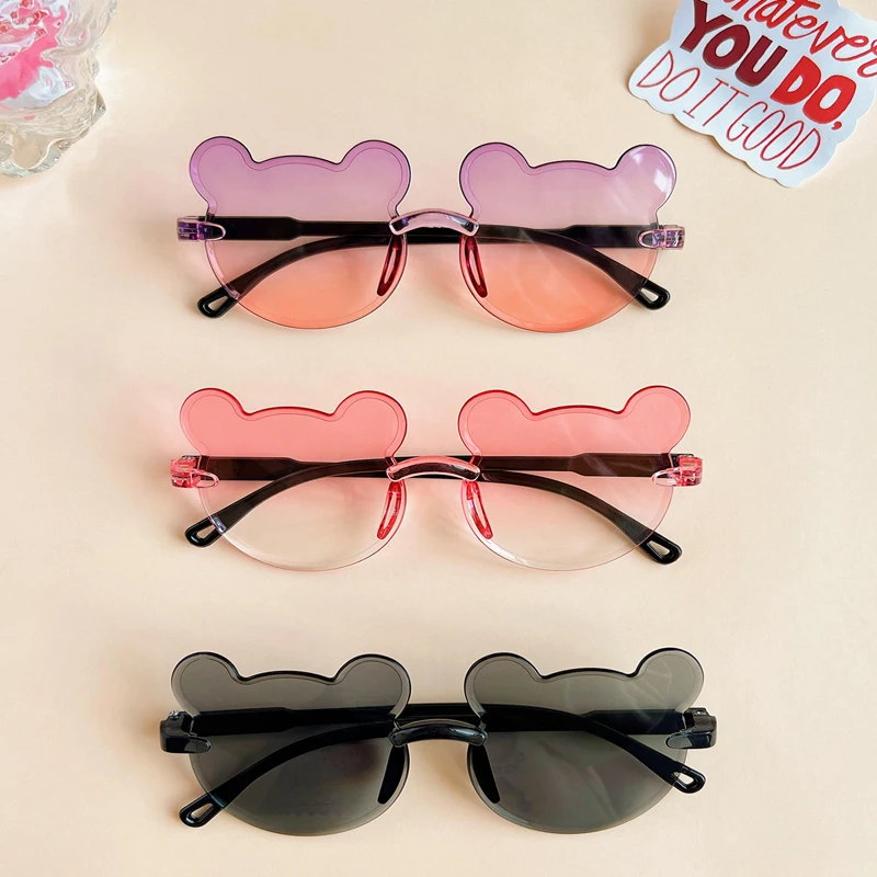 Kids Sunglasses Children Girls Beautiful Bear Shape Colors UV400 Sunglasses Baby Cute Outdoor Sun Protection Sunglasses Girl Sun Glasses