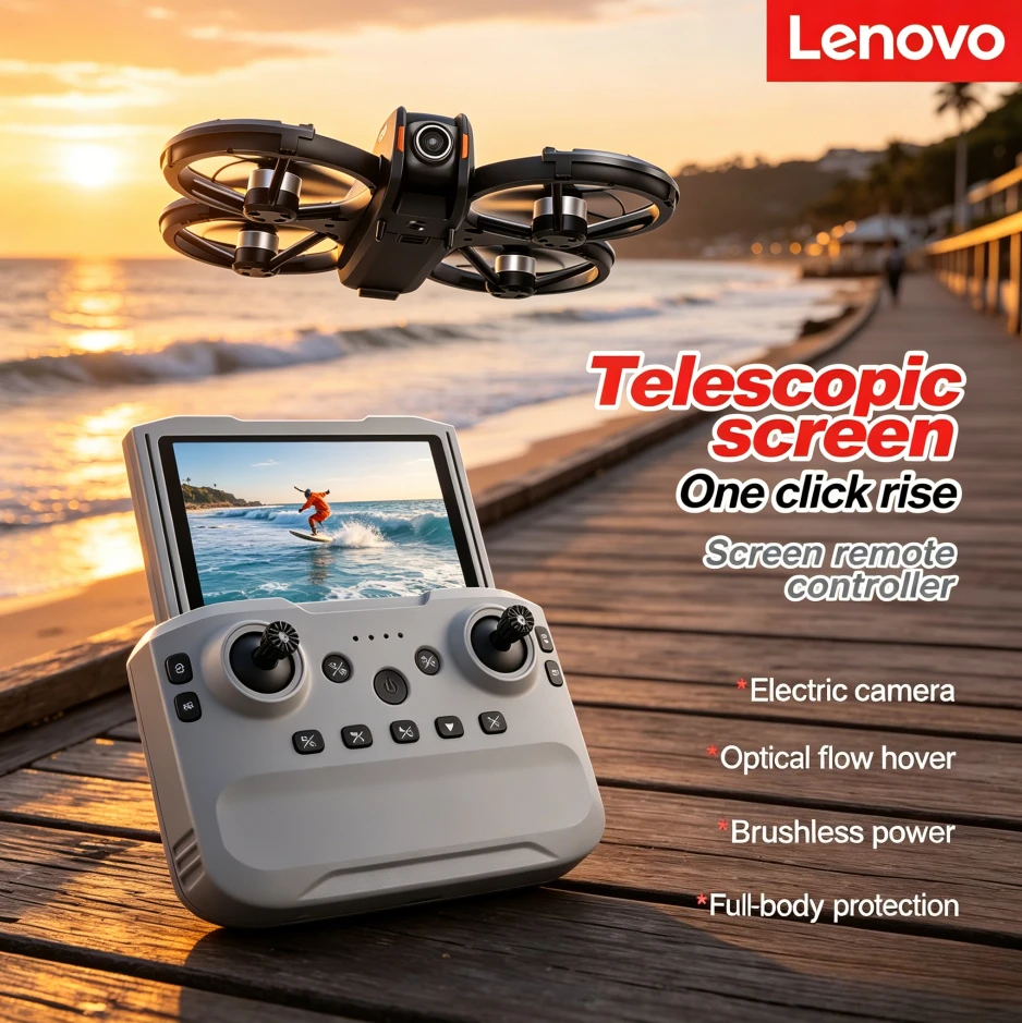 Drone Lenovo M5 8K Pliable avec Écran 4,3" - Moteur Sans Balais