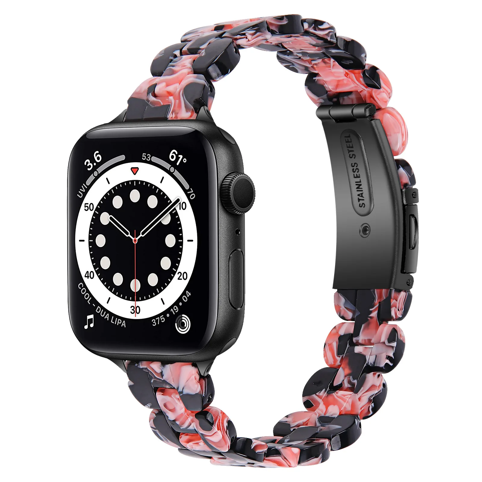 Slim Resin Strap For Apple Watch Band 45mm 41mm 44mm 40mm 42mm 38mm Women Bracelet Wristband Correa For iWatch 8 7 6 5 4 SE Belt