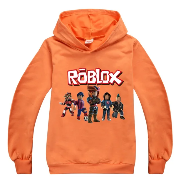 Roblox-capuz estampado para crianças, blusa de manga comprida para  estudantes masculinos e femininos, cor doce