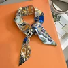 Luxury Design Horse Print Skinny Silk Ribbon Scarf Women5x85cm Hairband Soft Satin Female Foulard Floral Headband Bag Neck Ties 4