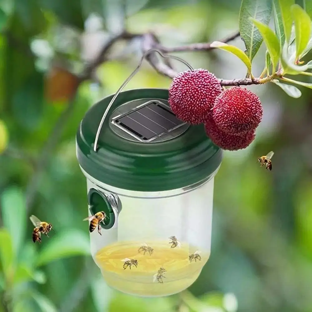 Waterproof Solar Powered Wasp Trap Light for Outdoor Garden