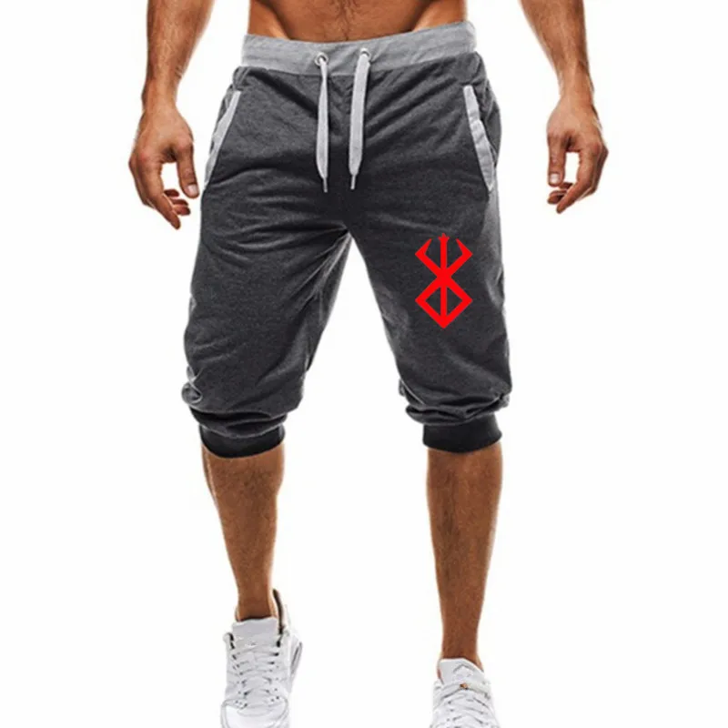 2024 New Mens cross-border sports pants men's casual jogging shorts elastic fitness pants cropped pants M-4XL Men 5