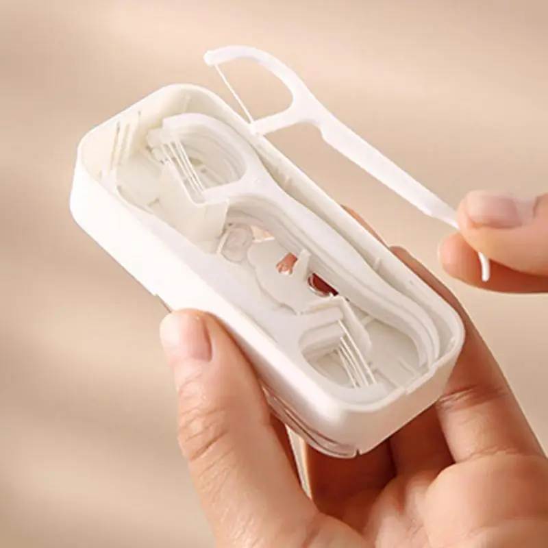 Reise Zahnseide Halter Floss Dispenser Portable Storage Box BPA FREI Flossers Sanfte Saubere Weiche Zahnseide Mit Überlegene Stärke