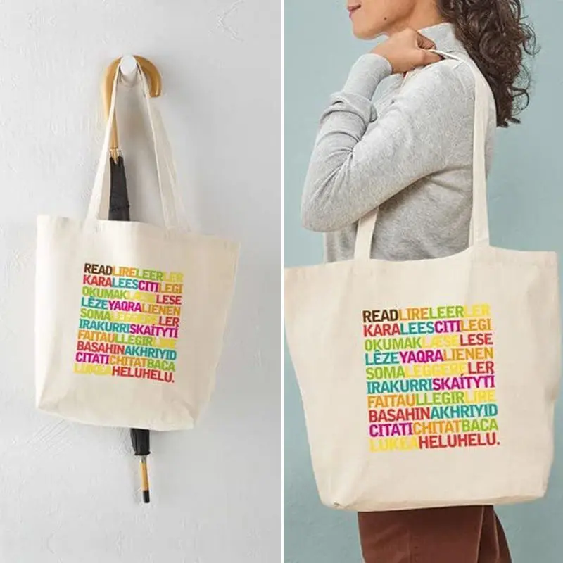 Promotional Personalized Canvas Bags Printed with logo 100pcs/lot Reusable Shopping Cotton Tote Bags Custom Logo Wholesale 2