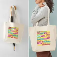 Promotional Personalized Canvas Bags Printed with logo 100pcs/lot Reusable Shopping Cotton Tote Bags Custom Logo Wholesale 2