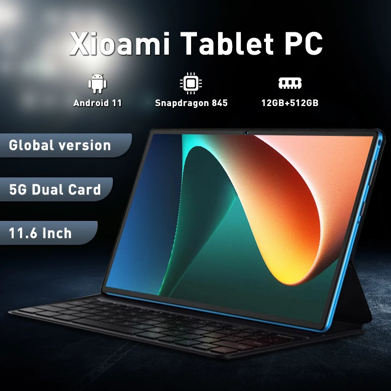 New Original Hd Xiaomi Screen Global Tablet Snapdragon 845 Android 11.0