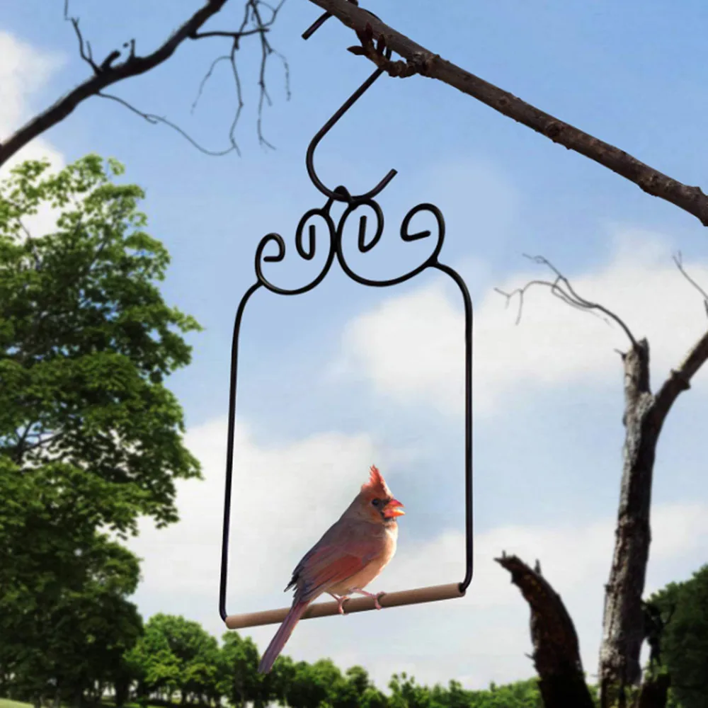 HummingbirdParrot toys pet bird cage swing hammock iron suspension bridge hammock stand metal frame bird cage accessories 1PCS