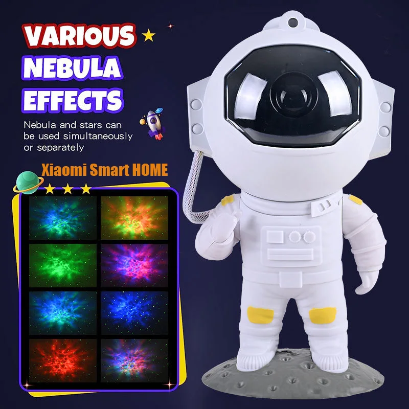 

Xiaomi Astronaut Galaxy Night Light Starry Sky Star Projector USB Rechargeable Led Night Lamp For Kids Gift Bedroom Decoration