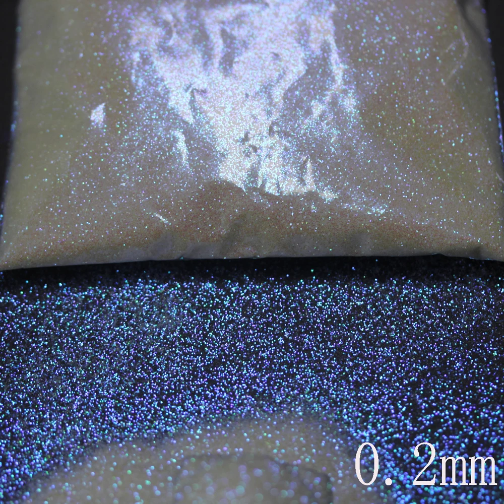 Ultra Fine Blue Purple Reflect White Glitter 0.1mm 0.2mm Colorful Shinning Cosmetic Safe Face Slime Crafts Nail Art Decoration nail glitter nail decoration