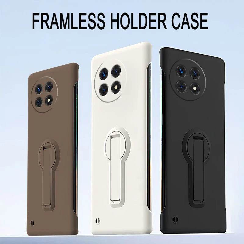 Sleek Frameless Phone Case with Holder - PC Thin Protector Cover