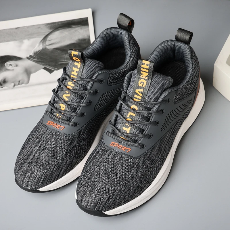 

New Men Casual Shoes Breathable Mesh Sneakers Outdoor Walking Men's Footwear Male Running Sport Shoes Lace Up Walking Shoe