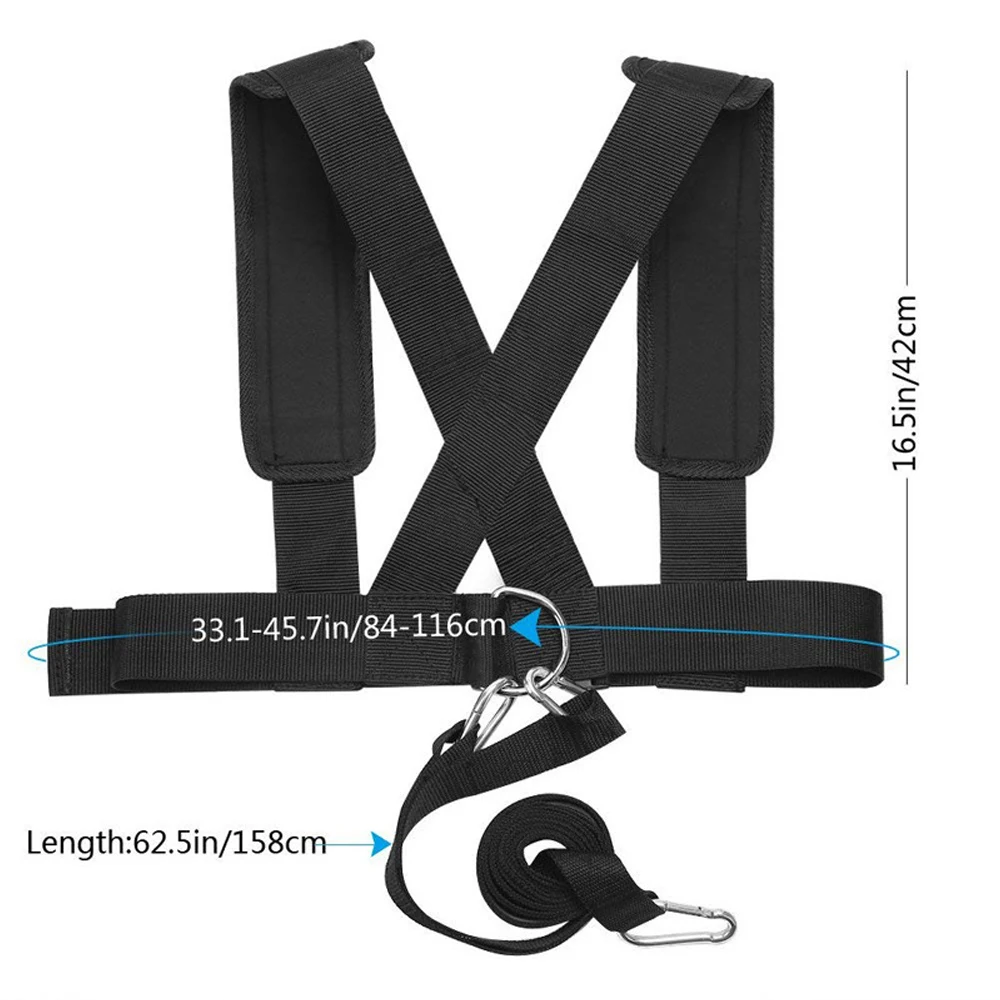 Gym Exercise Equipment Sled Harness Workout Resistance and Assistance Trainer Physical Training Resistance Rope Kit Improving Speed Stamina & Strength