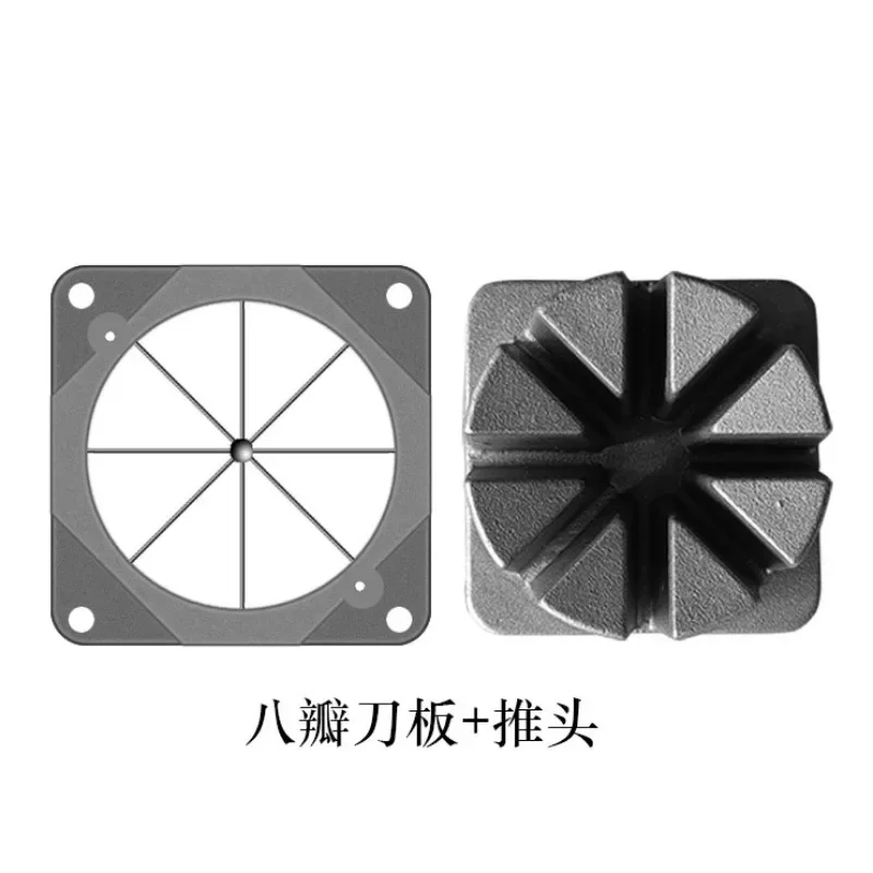 Spiral Slicer Replace Stainless Steel Blades Potato Cutter Dicer Manual Vegetable Chopper Black 1/2'' 3/8'' 1/4'' 8-Wedge