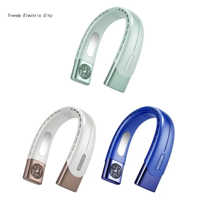 

R9CD Summer Air Cooling Hanging Neck Fan Travel Wearable Neckband Bladeless Fans