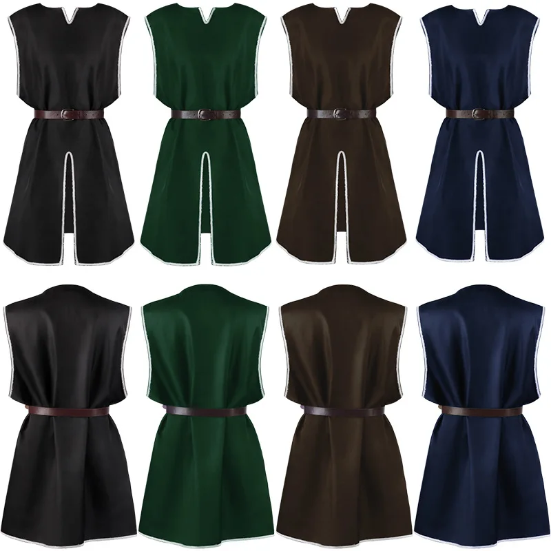 

New Medieval Long Men's Top Small V-neck Waist Clothing