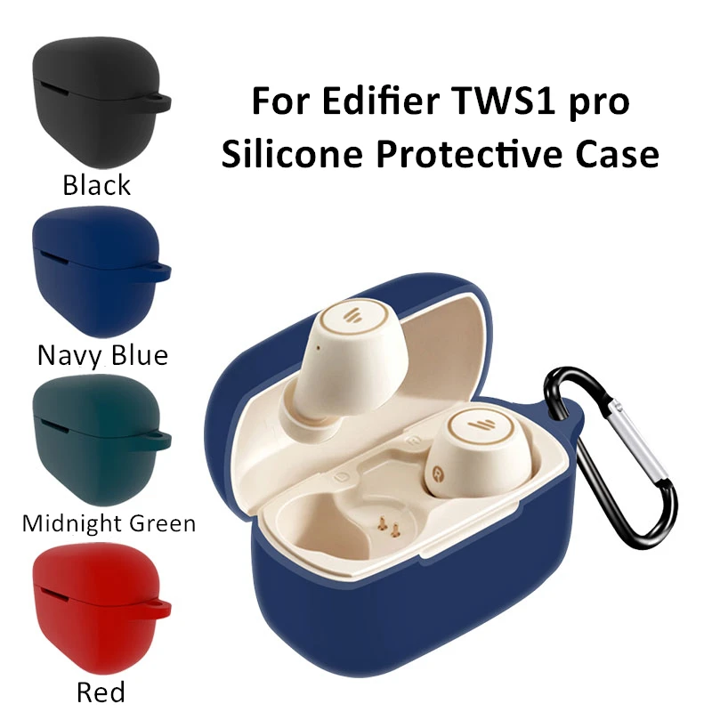 

Soft Silicone Shell For EDIFIER TWS1 Pro Protective Cover Anti-fall Earphone Case Hook Wireless Headphone Accessories tws1 pro