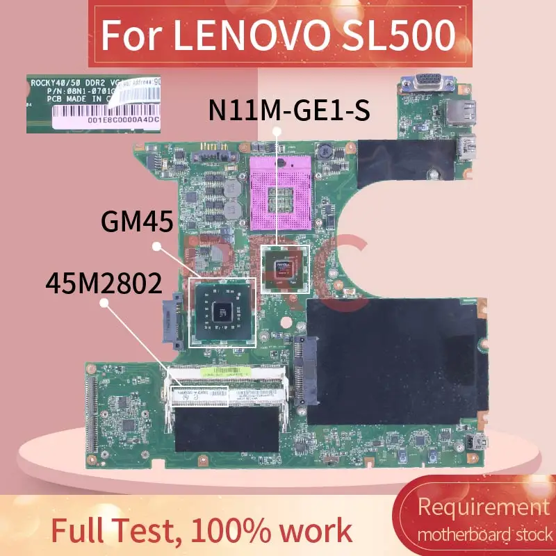 

Материнская плата 45M2802 GM45 для ноутбука LENOVO SL500
