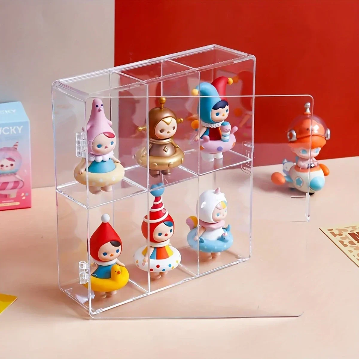 1pc-Ransparent Acrylic Doll Storage Box
