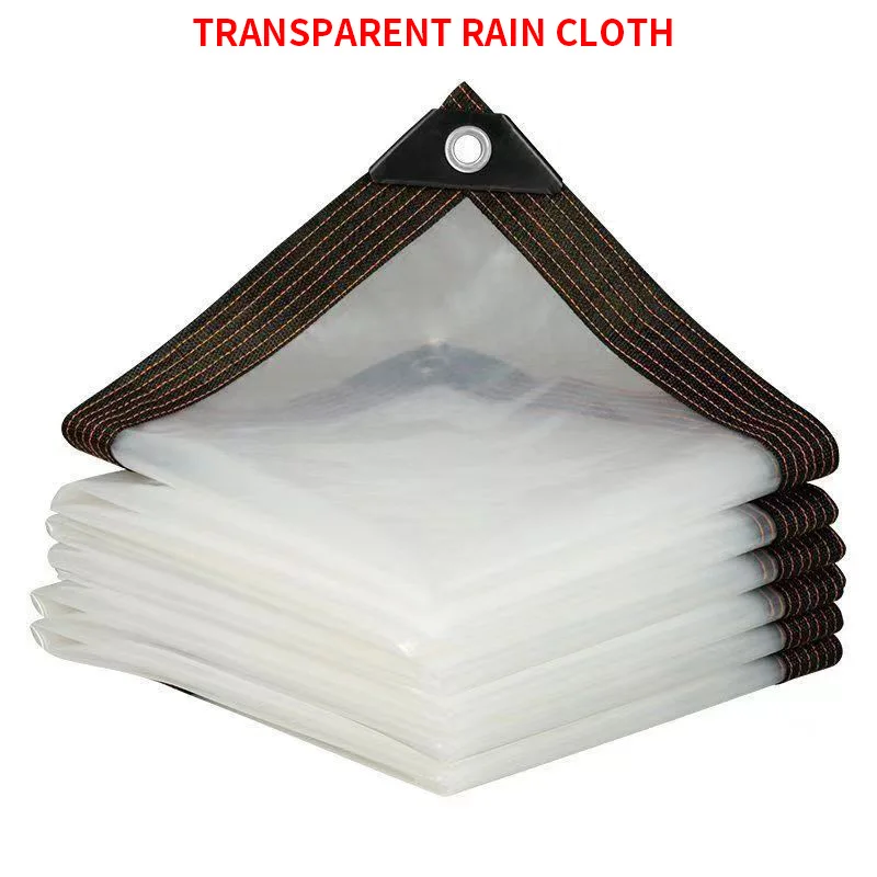 Description Picture 3 of itemThicken Transparent Waterproof Tarpaulin Garden Rainproof Clear Poly Tarp Plant Cover Insulation Shed Cloth with Grommets