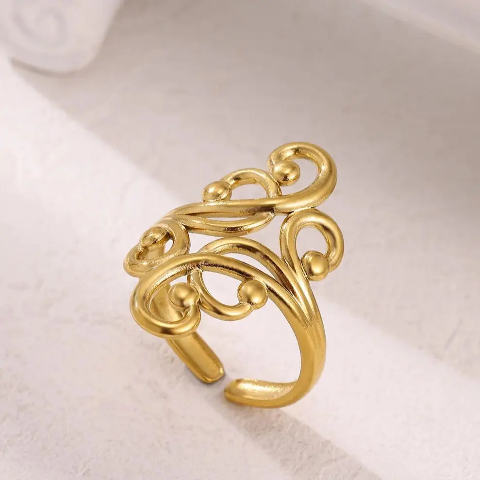 Stainless Steel Rings for Women Gold Color Gift