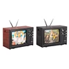 1Pc 1:12 Dollhouse Miniature Television Vintage TV With Picture House Living Room Bedroom Furniture Model Decor Toy 4