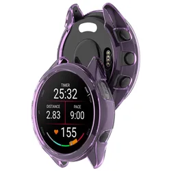 Waterproof Silicone Smartwatch Protective Case Cover with Soft TPU Shell (Purple)