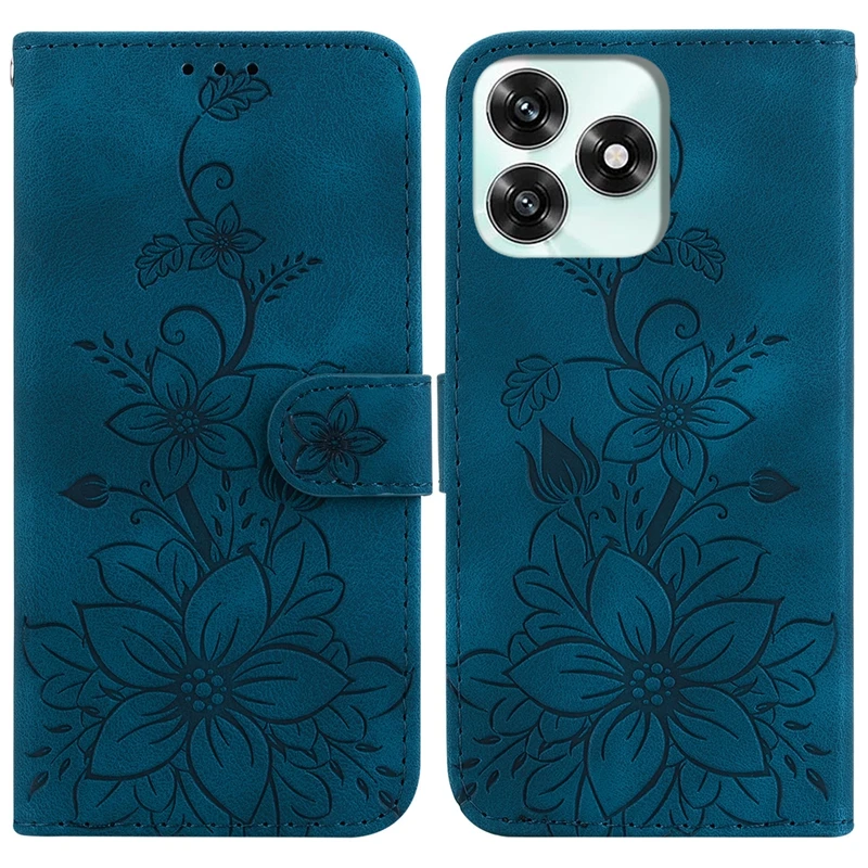 Solid Color Leather Flip Wallet Phone Case with Card Slots