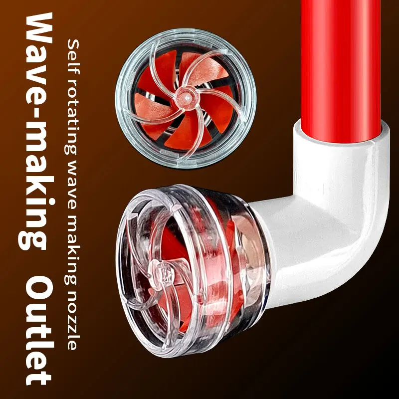 Kit de ventilateur à 5 pales à rotation automatique, 1 pièce, pour sortie d'aquarium, accessoires de trèfle, sortie d'aquarium, filtre d'écran, accessoires