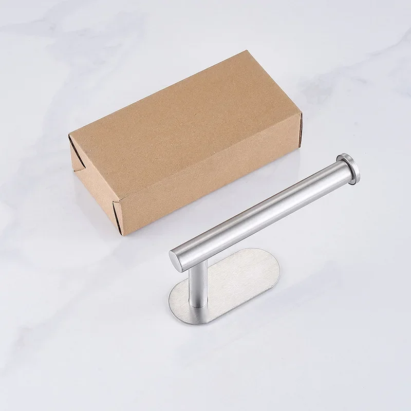 Self Adhesive Toilet Paper Towel Holder Stainless Steel Wall Mount No Punching Tissue Towel Roll Dispenser for Bathroom Kitchen