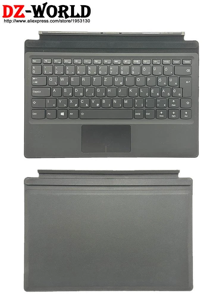 Portable Mini Base Folio Case Backlit Keyboard Lenovo Miix 510 -12IKB Tablet 5N20M13908 5N20N21116 US RU DE TH PT HU CFB