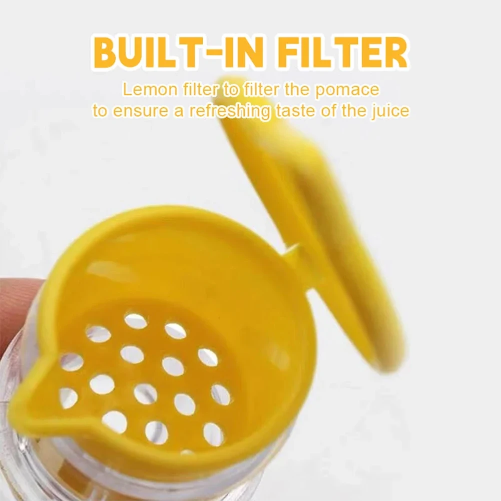 Lemon Squeezer Portable Plastic Resuable Lightweight Washable Manual Built in Filter For Home Travel