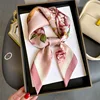 Women Printing Elegance 70X70cm Silk Scarf Spring Summer New Lady Hijab Hairband Soft Headband Ribbon Kerchief Mom Foulard Gift 1