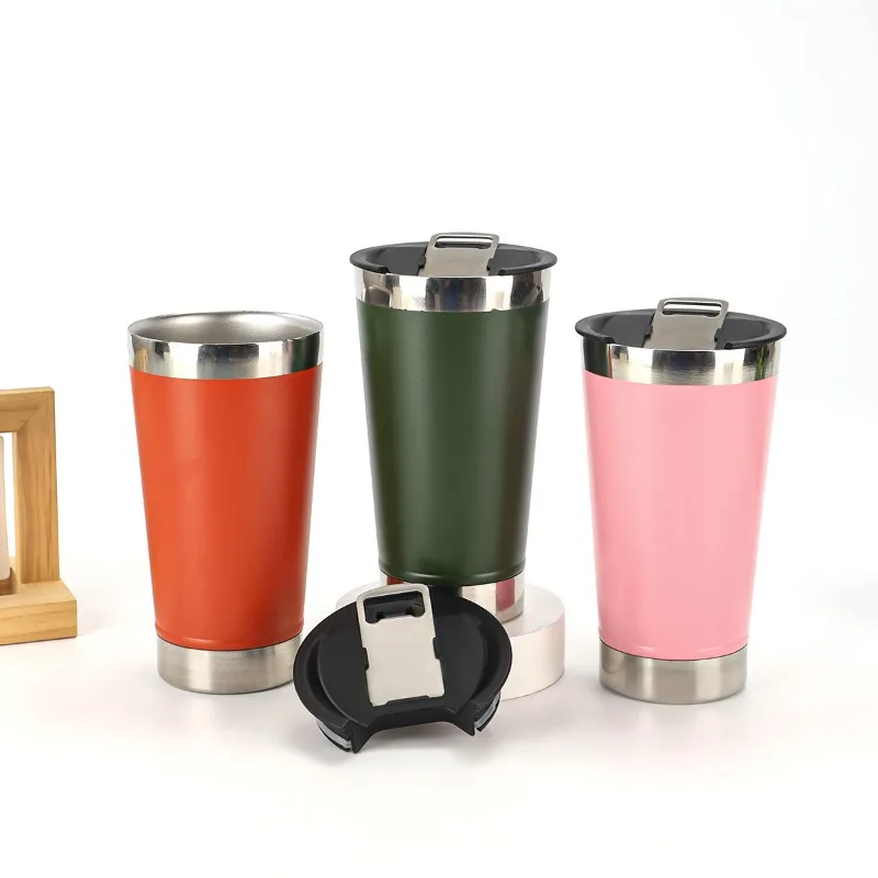 Copo T&eacute;rmico 473ml Inox Quente e Gelado com Tampa Abridor para Cerveja, Vinho, Chimarr&atilde;o, Terer&ecirc;