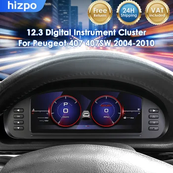 Panel de Instrumentos Digital Hizpo para Peugeot 407 407SW 2004-2010, Velocímetro, Cabina Virtual, Panel LCD, Tacómetro, Odómetro 1