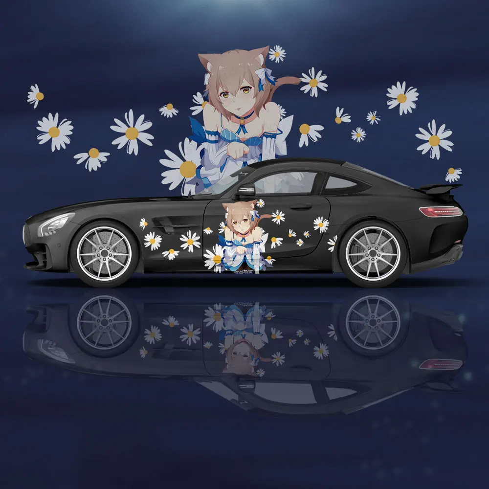 

Автомобильная аниме-наклейка RE Zero Felix с рисунком ромбиками, защитная пленка, виниловая, боковая графическая модификация, упаковка аксессуаров, автомобильная наклейка, наклейка
