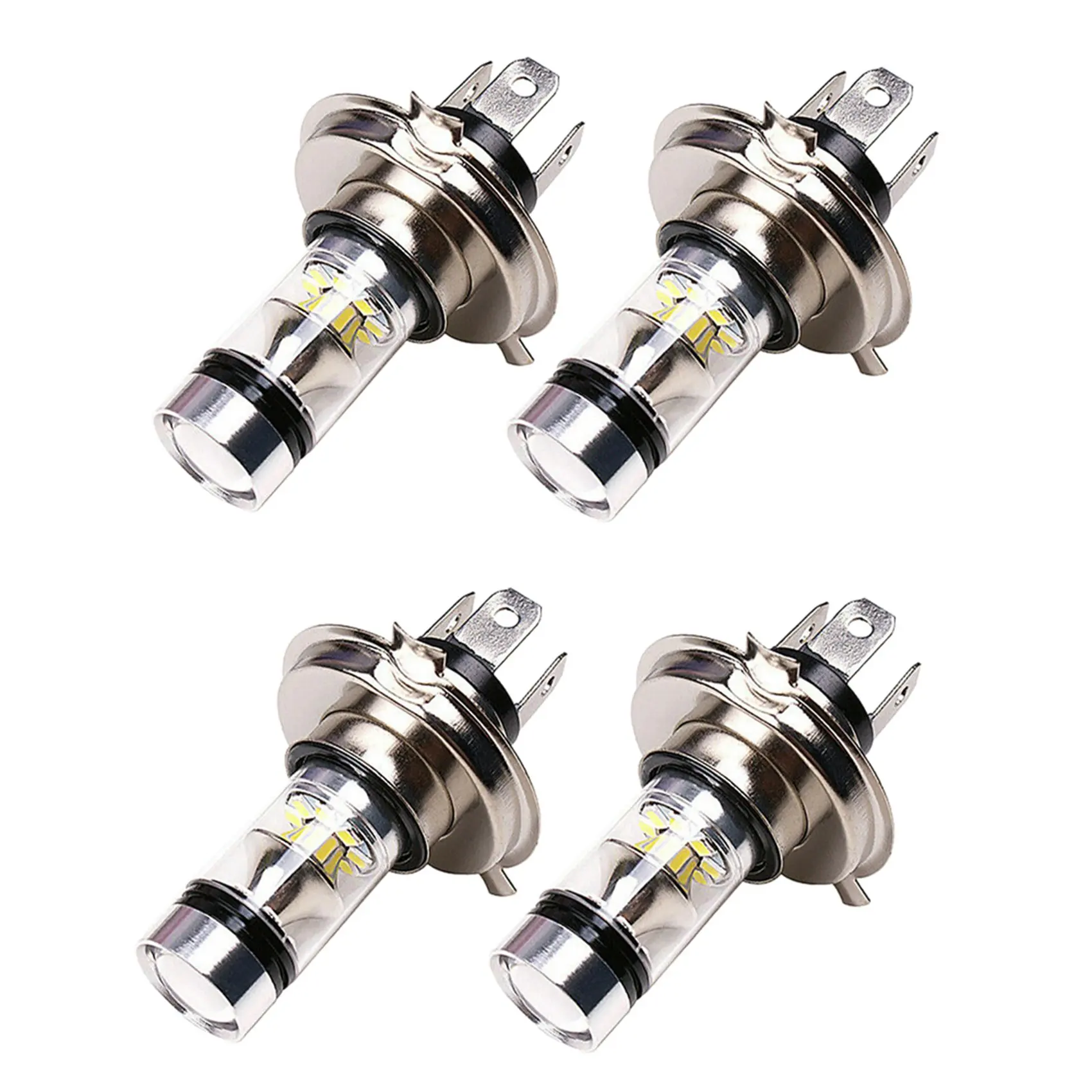 

Лампы головного света для мотоциклов H4 9003 HB2, H4 6500 HB2, HID, Ближний и Дальний свет, K, белые, 4 шт.