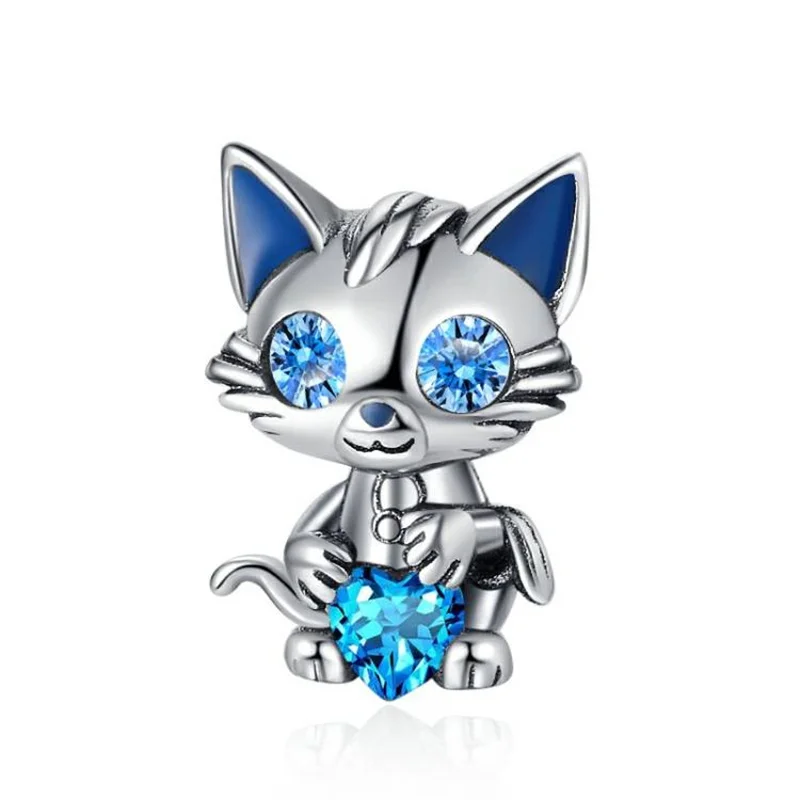 Hot Sale Necklace Beads Bear Wolf Rabbit Manta Ray Goldfish Charm Beads Fit Original European 925 Silver Bracelet Jewelry Gifts 4